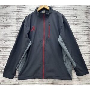Alabama Crimson Tide Jacket Men's Size Large Full Zip Softshell Fleece Lined